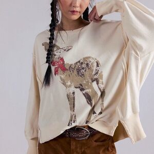 NWOT We the Free graphic Camden Pullover